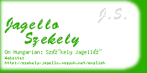 jagello szekely business card